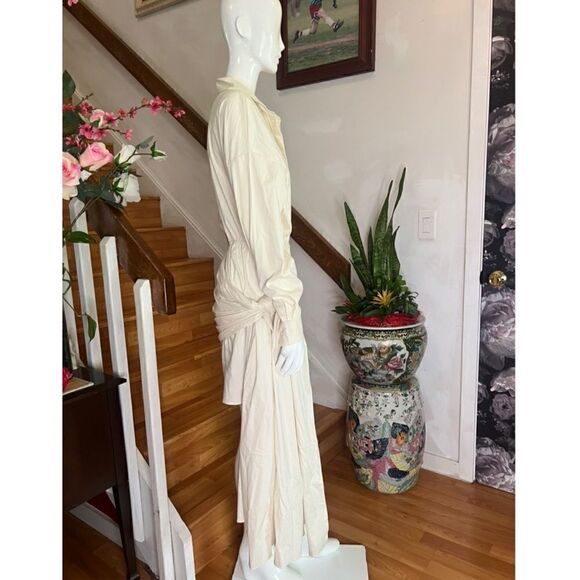 Ronny Kobo
Women's Natural Karmen Gathered Cotton-blend Poplin Mini Dress - Picture 5 of 8